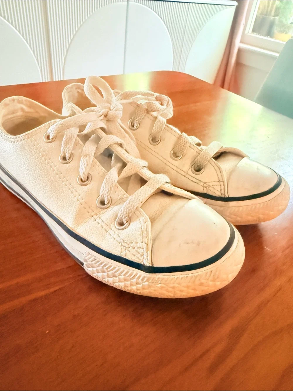 White Kids Canvas Low-Top Sneakers